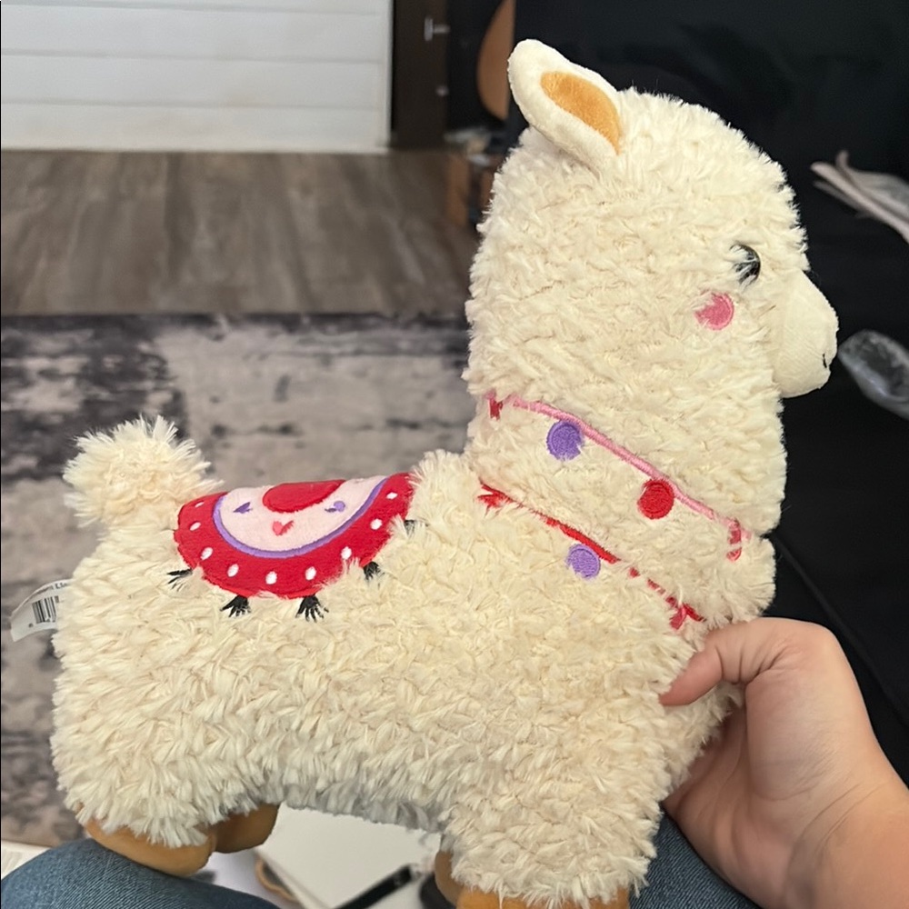 Adorable Cream Llama Plush Toy